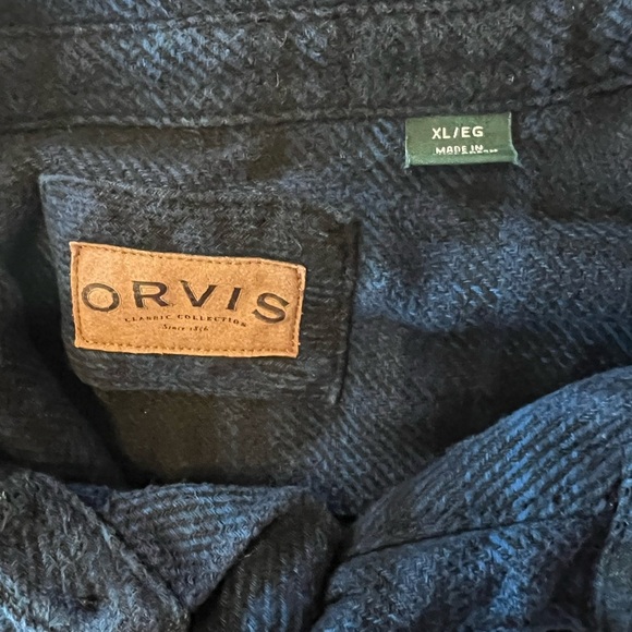 Orvis Navy Plaid Men's Shirt Jacket - Picture 6 of 6